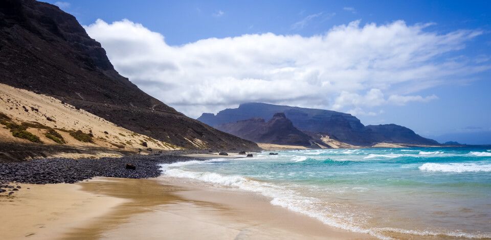 The beaches of the island of São Vicente